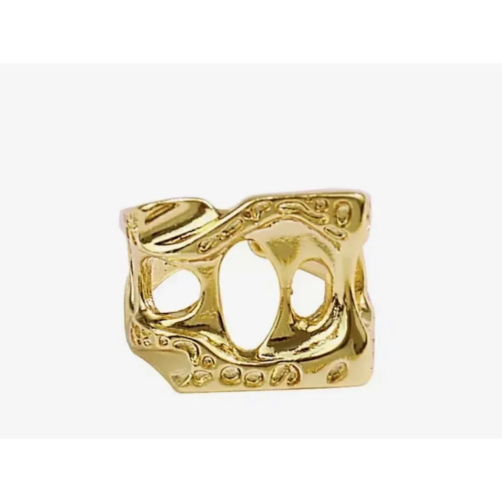 The Monster Ring adjustable  in yellow gold plated 925 silver